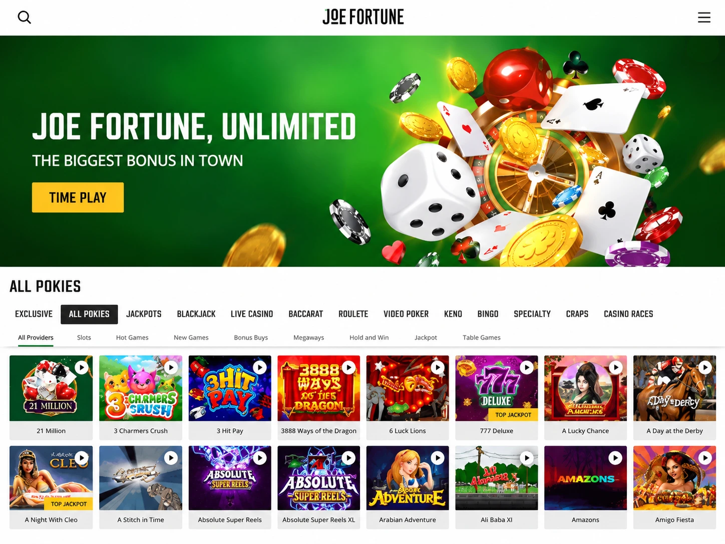 joe fortune official site